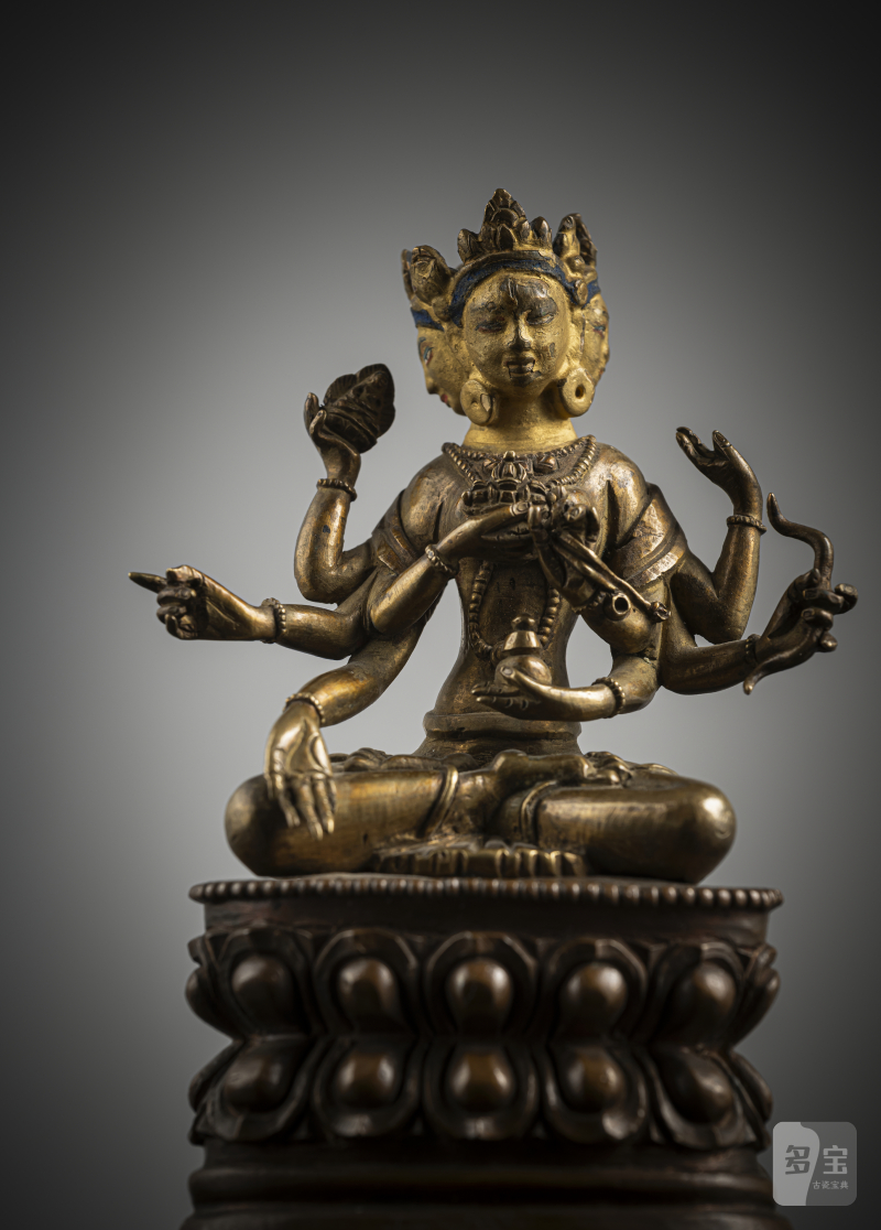 A BRONZE FIGURE OF USHNISHAVIJAYA - 图5